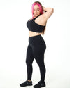 All Black star leggings