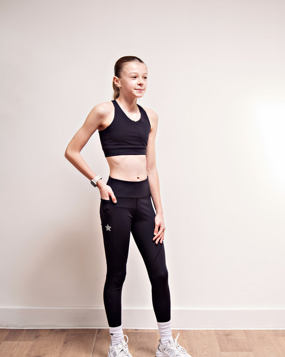 Brand new Junior all black leggings – Lola Starr - Main Image