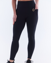 high black waisted leggings